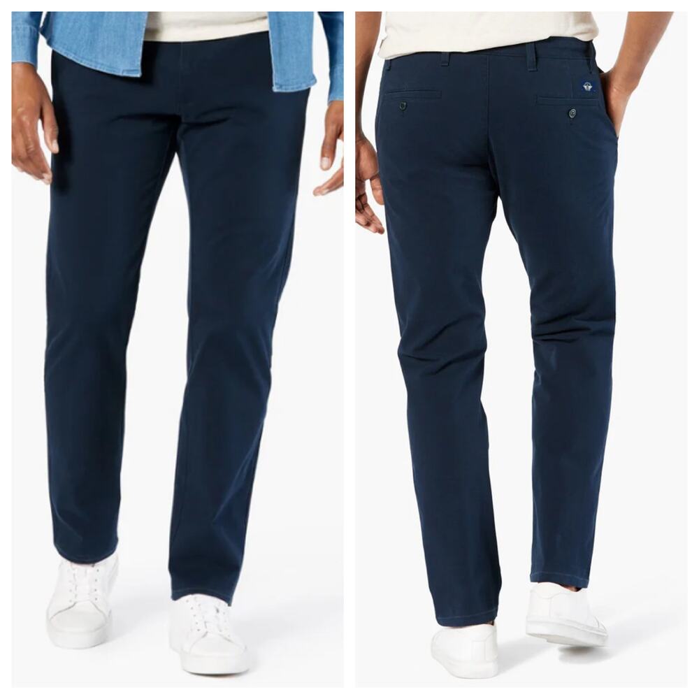 Dockers Ultimate Chino Straight Fit Pants Navy Smart 360 Flex size 34” x 32” NWT